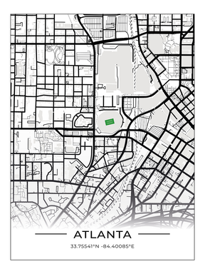 Football Stadion Map Poster Atlanta