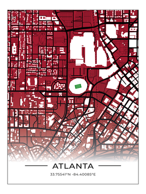 Football Stadion Map Poster Atlanta