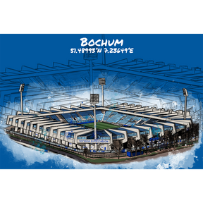 Stadion Poster Bochum Art Print