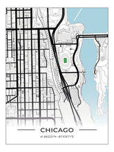 Football Stadion Map Poster Chicago
