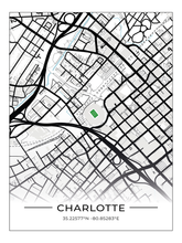 Football Stadion Map Poster Carolina