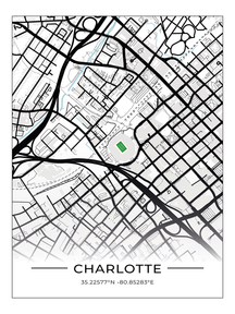 Football Stadion Map Poster Carolina