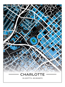 Football Stadion Map Poster Carolina