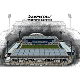 Stadion Poster Darmstadt Art Print