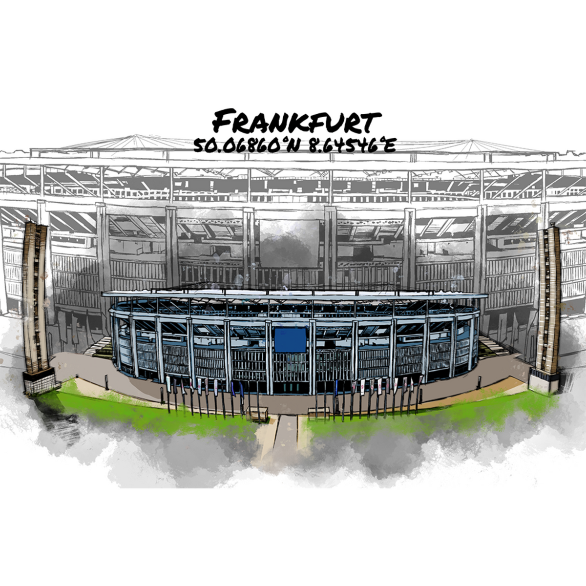 Stadion Poster Frankfurt Art Print