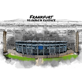Stadion Poster Frankfurt Art Print