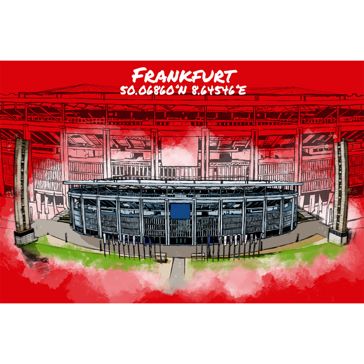 Stadion Poster Frankfurt Art Print
