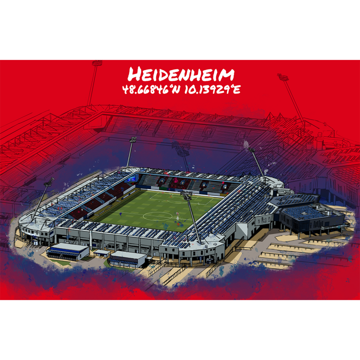 Stadion Poster Heidenheim Art Print
