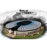 Stadion Poster Berlin Art Print