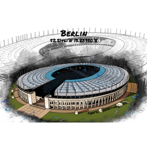 Stadion Poster Berlin Art Print