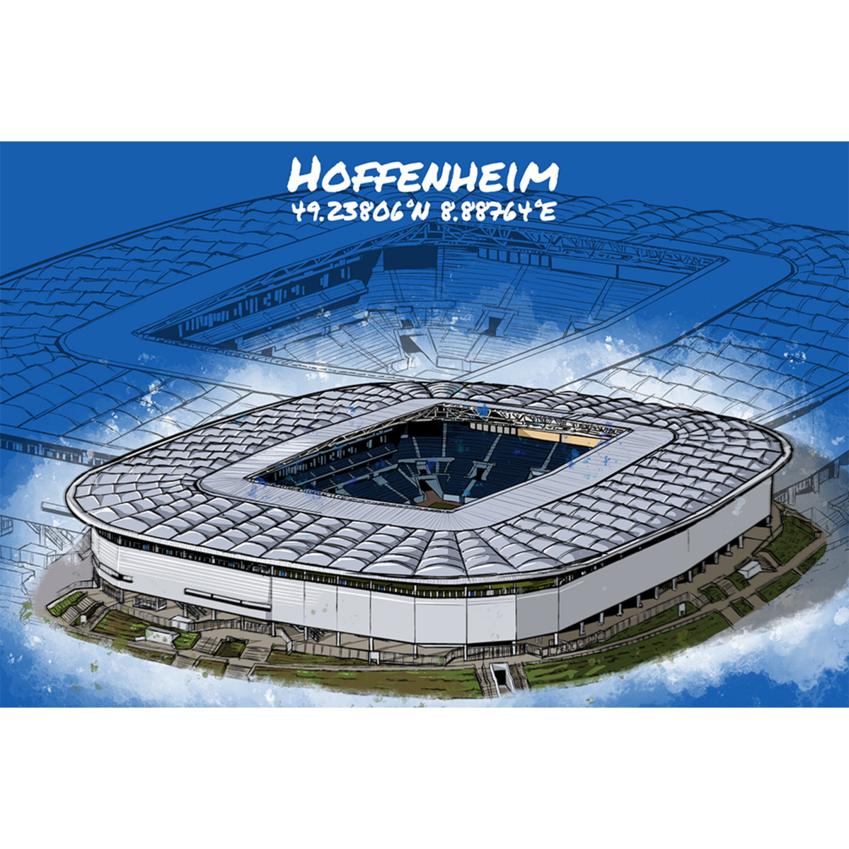Stadion Poster Hoffenheim Art Print
