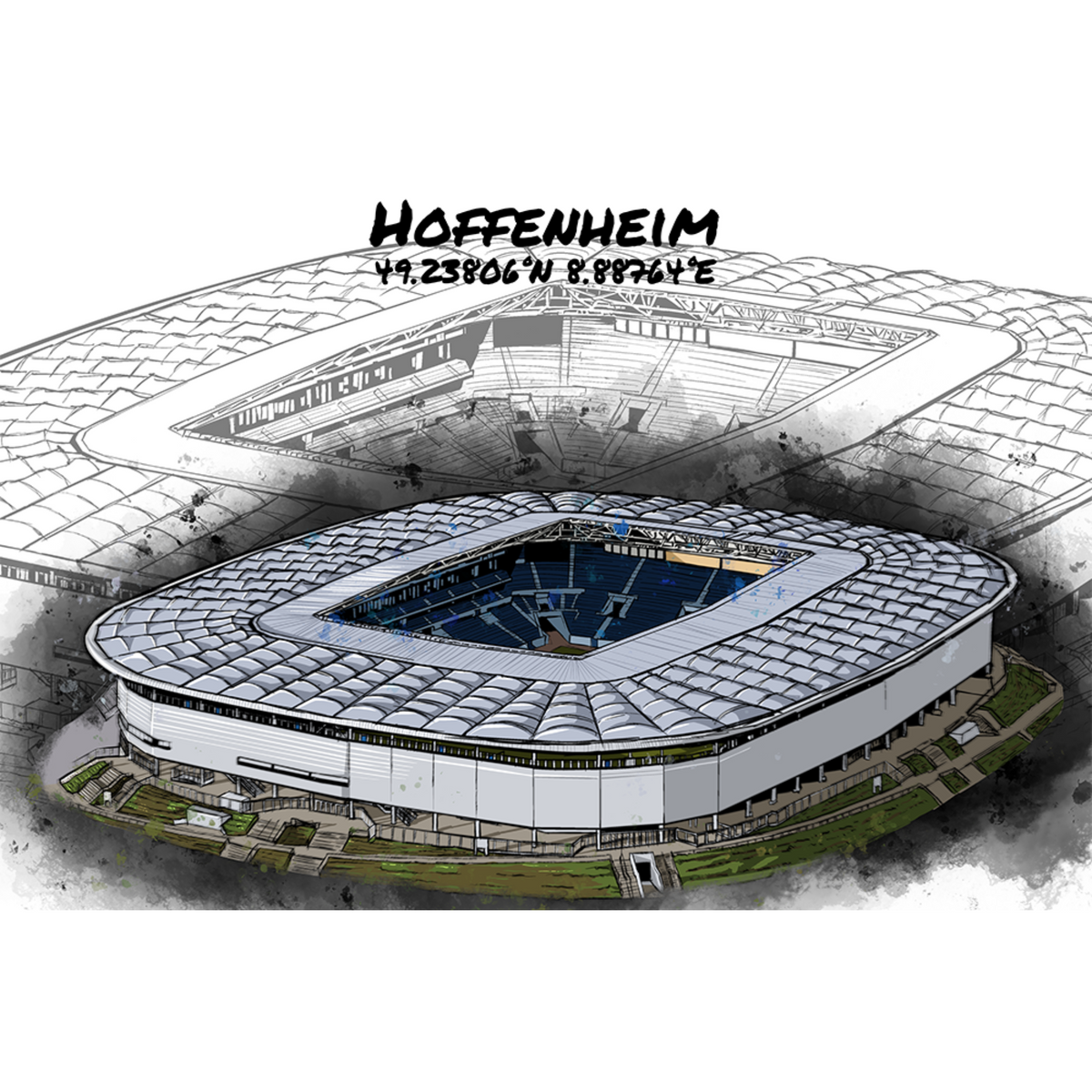 Stadion Poster Hoffenheim Art Print