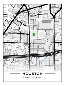 Football Stadion Map Poster Houston
