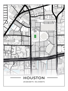 Football Stadion Map Poster Houston
