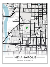 Football Stadion Map Poster Indianapolis