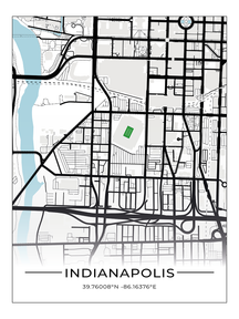 Football Stadion Map Poster Indianapolis