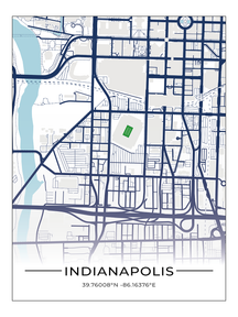 Football Stadion Map Poster Indianapolis