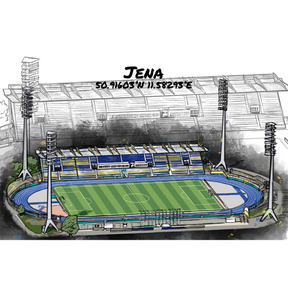 Stadion Poster Jena Art Print - Altes Stadion