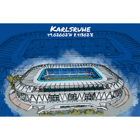 Stadion Poster Karlsruhe Art Print