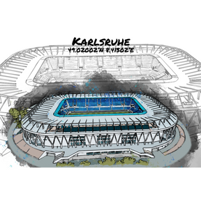 Stadion Poster Karlsruhe Art Print