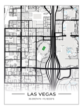 Football Stadion Map Poster Las Vegas