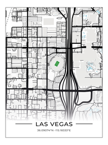 Football Stadion Map Poster Las Vegas