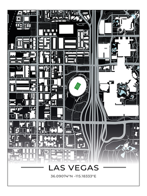 Football Stadion Map Poster Las Vegas