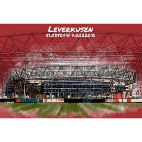 Stadion Poster Leverkusen Art Print