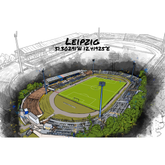 Stadion Poster Leipzig Art Print | Bruno-Plache-Stadion