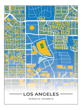 Football Stadion Map Poster Los Angeles