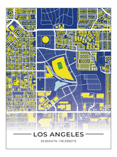 Football Stadion Map Poster Los Angeles