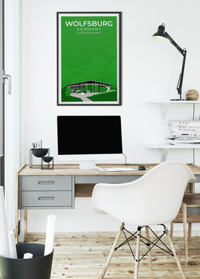 Stadion Illustration Poster Wolfsburg