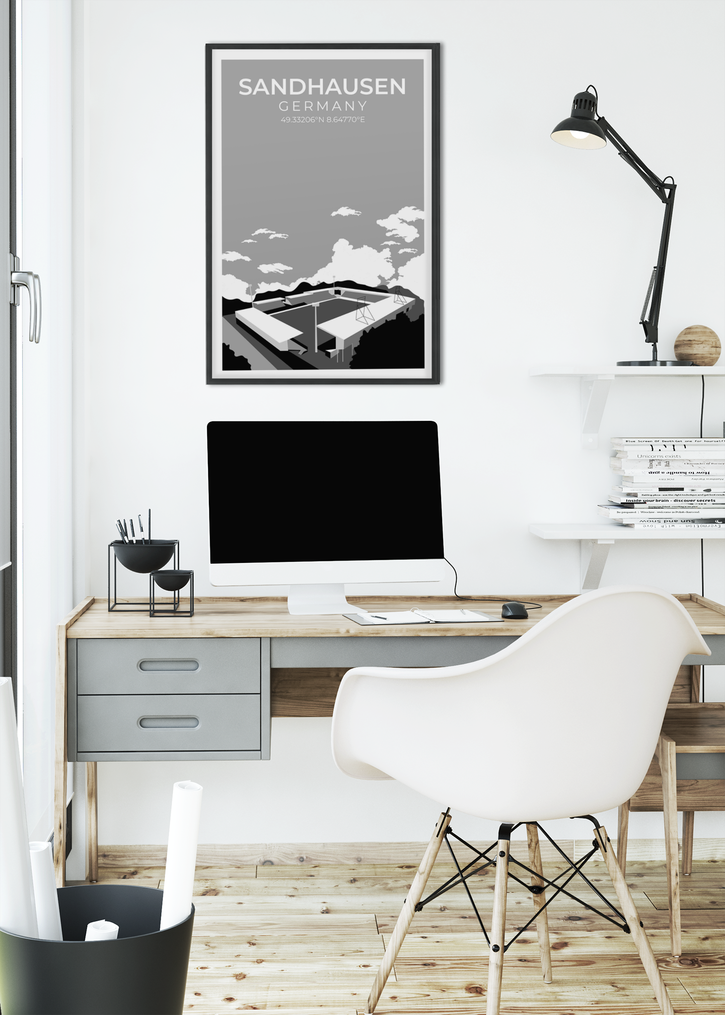 Stadion Illustration Poster Sandhausen