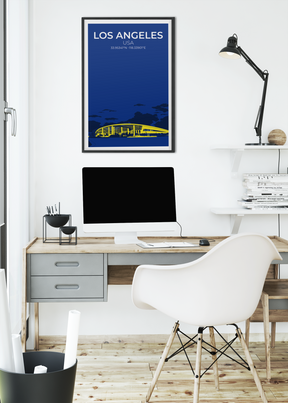 Stadion Illustration Poster Los Angeles