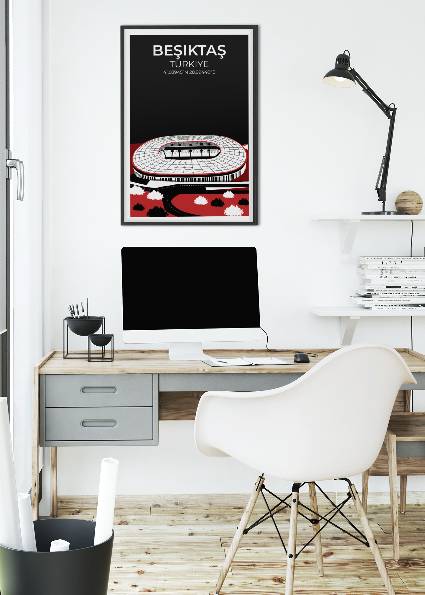 Stadion Illustration Poster Beşiktaş Istanbul