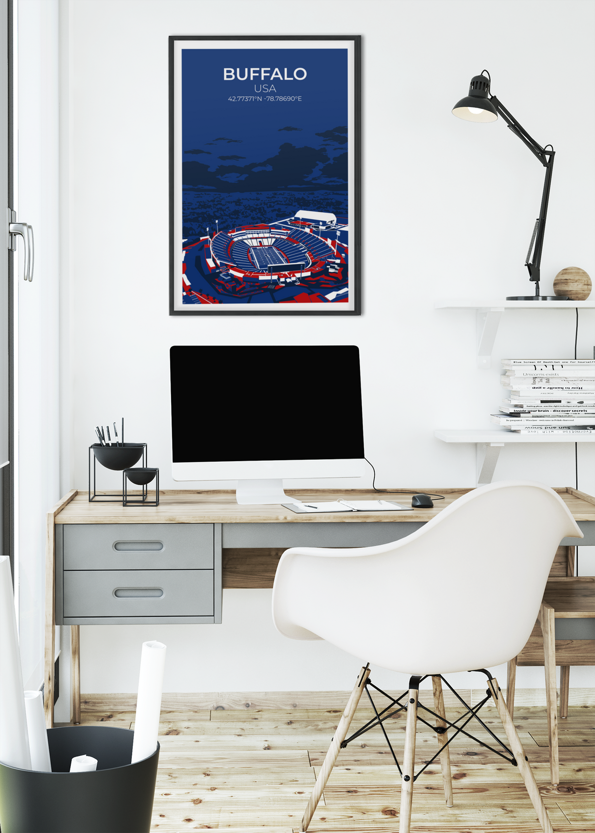 Stadion Illustration Poster Buffalo