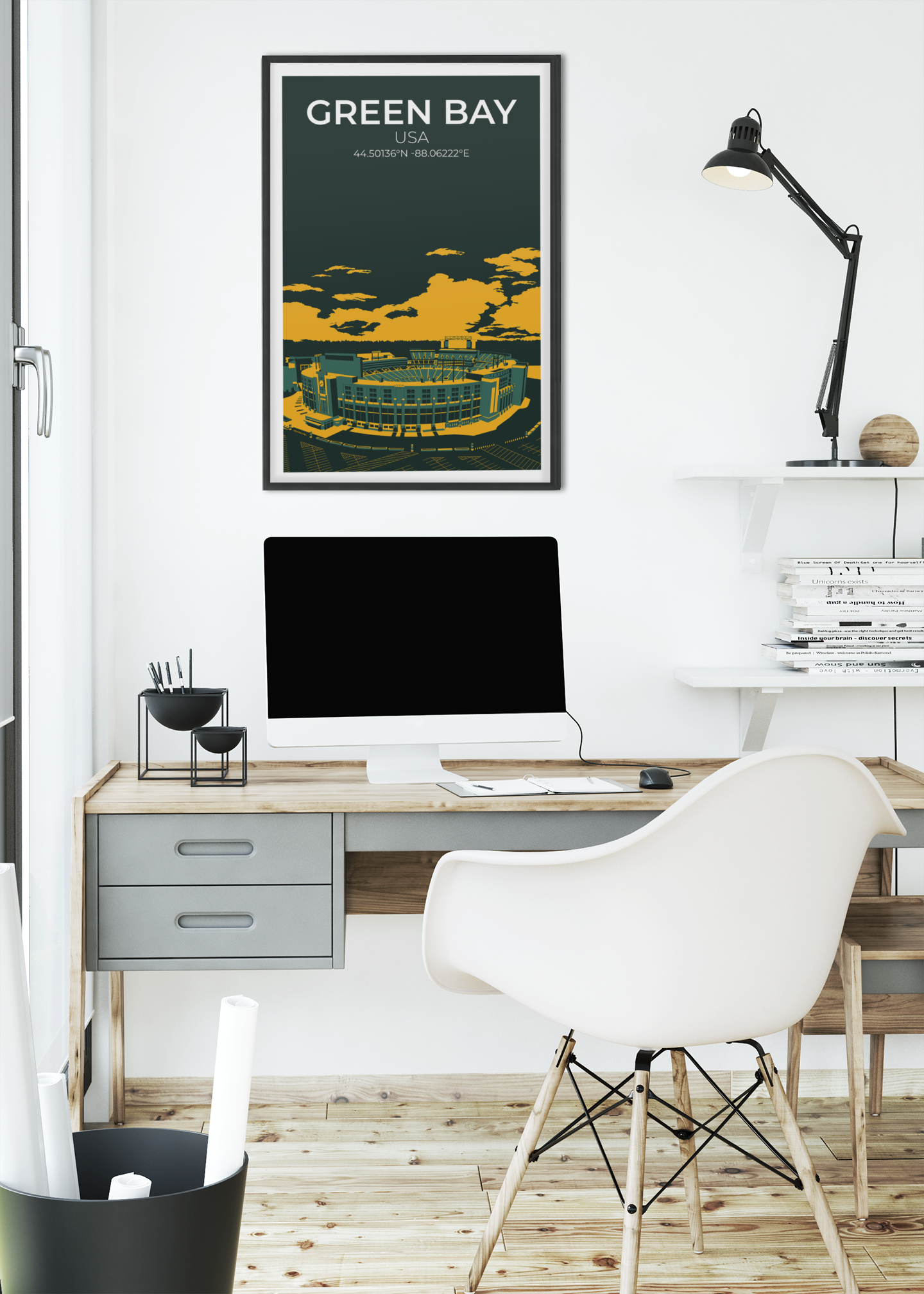 Stadion Illustration Poster Green Bay