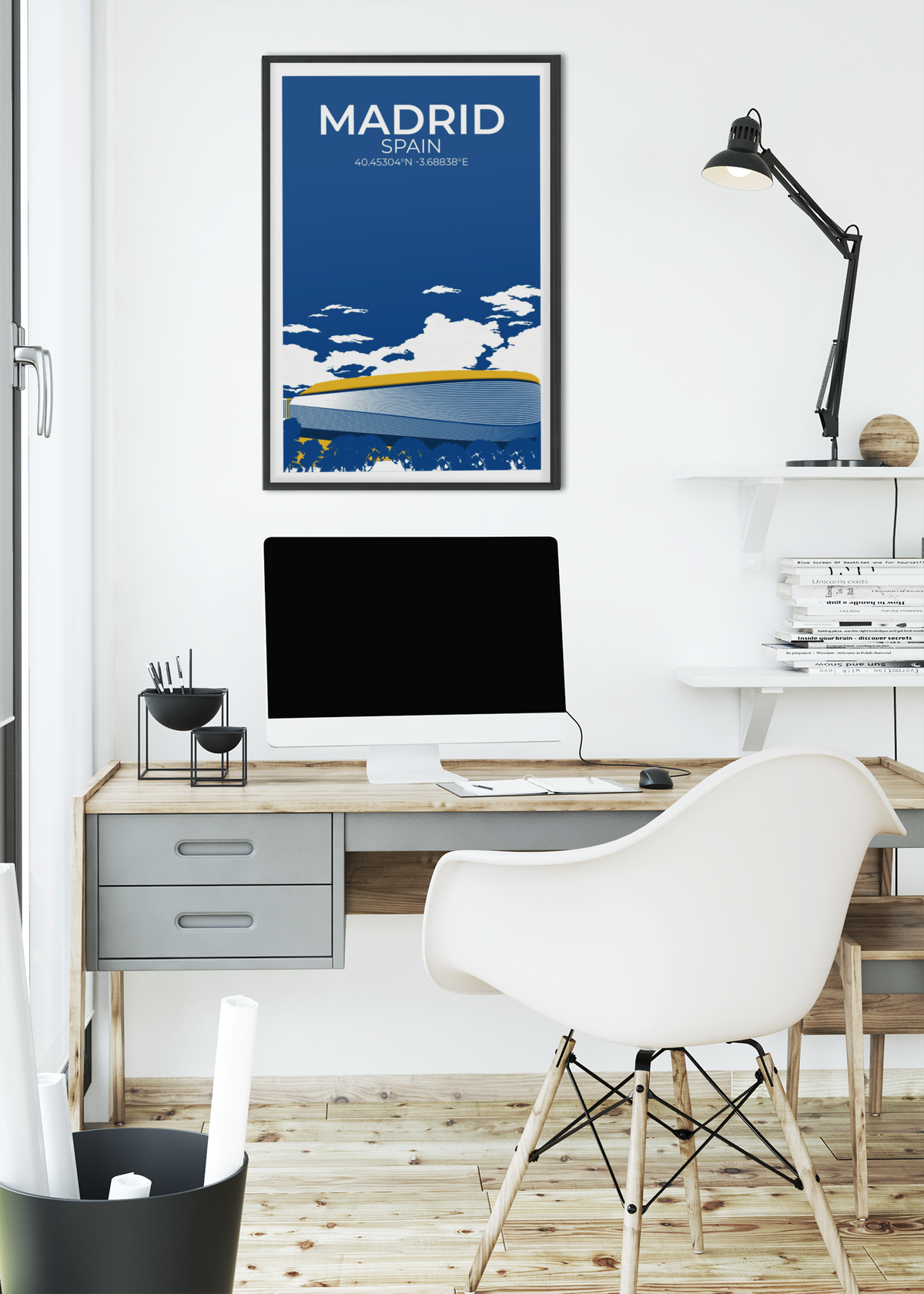 Stadion Illustration Poster Madrid - Neues Stadion