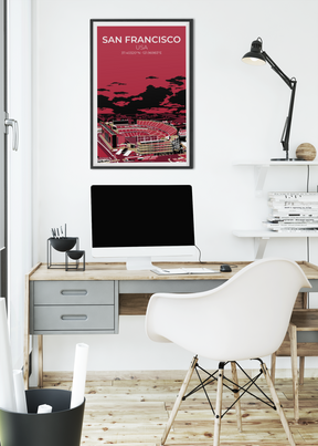 Stadion Illustration Poster San Francisco