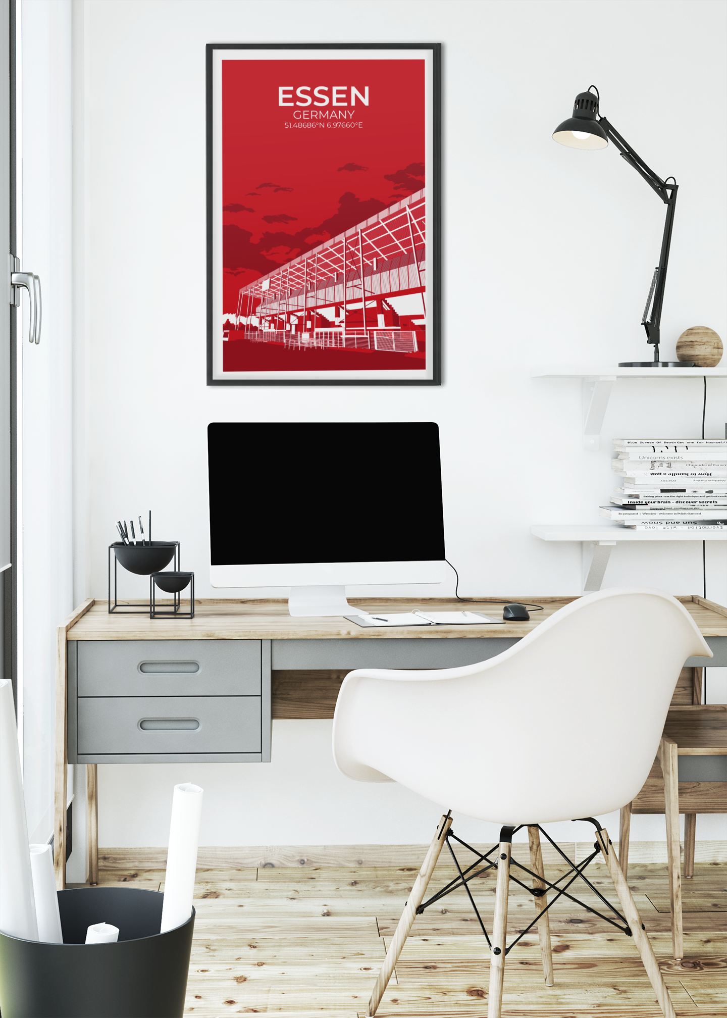 Stadion Illustration Poster Essen