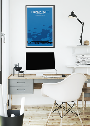 Stadion Illustration Poster Frankfurt Bornheimer Hang