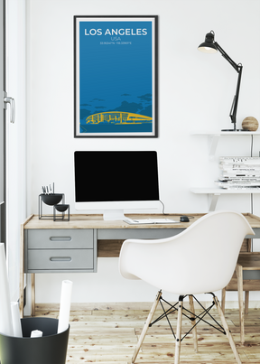 Stadion Illustration Poster Los Angeles