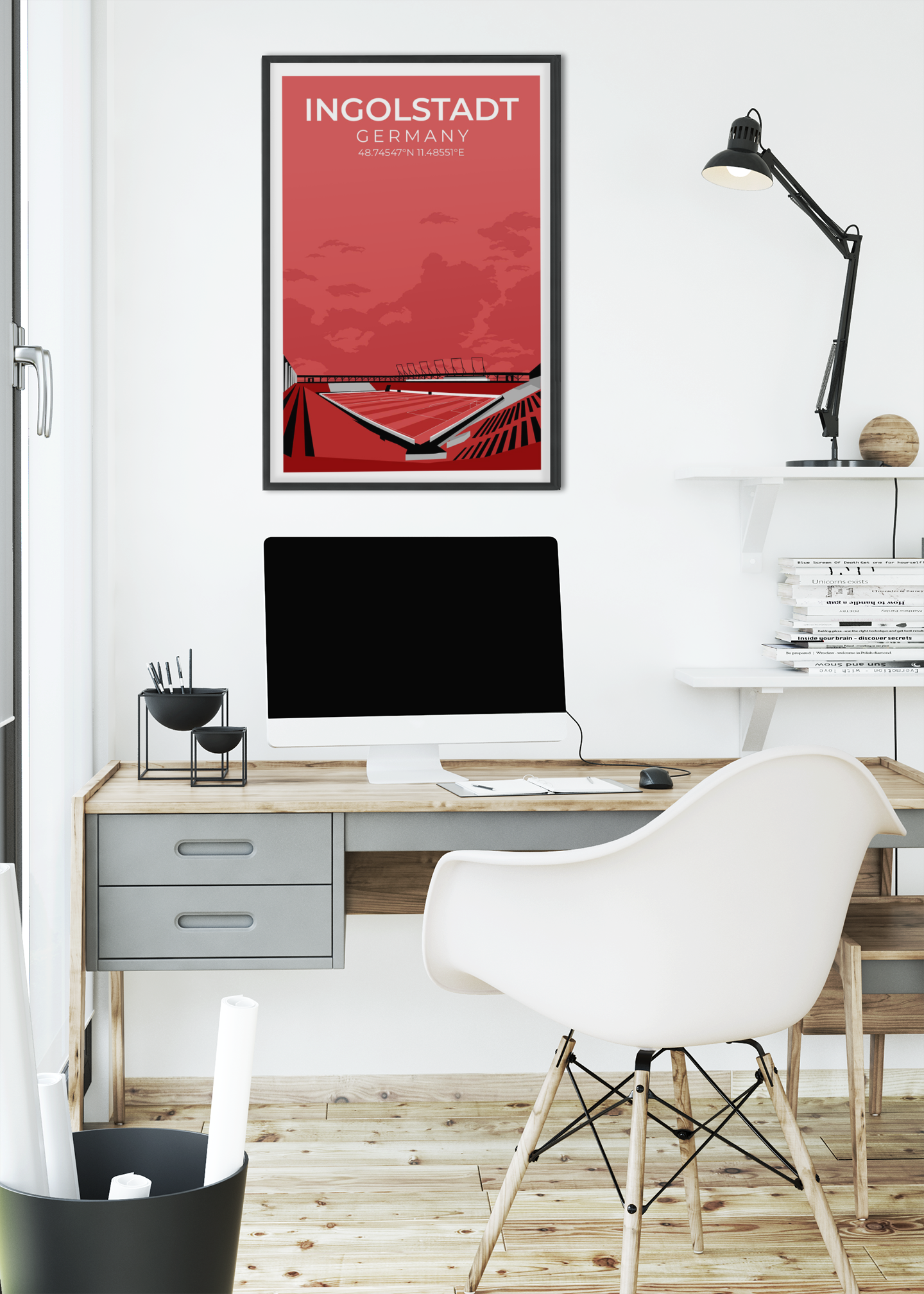 Stadion Illustration Poster Ingolstadt
