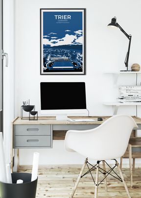 Stadion Illustration Poster Trier