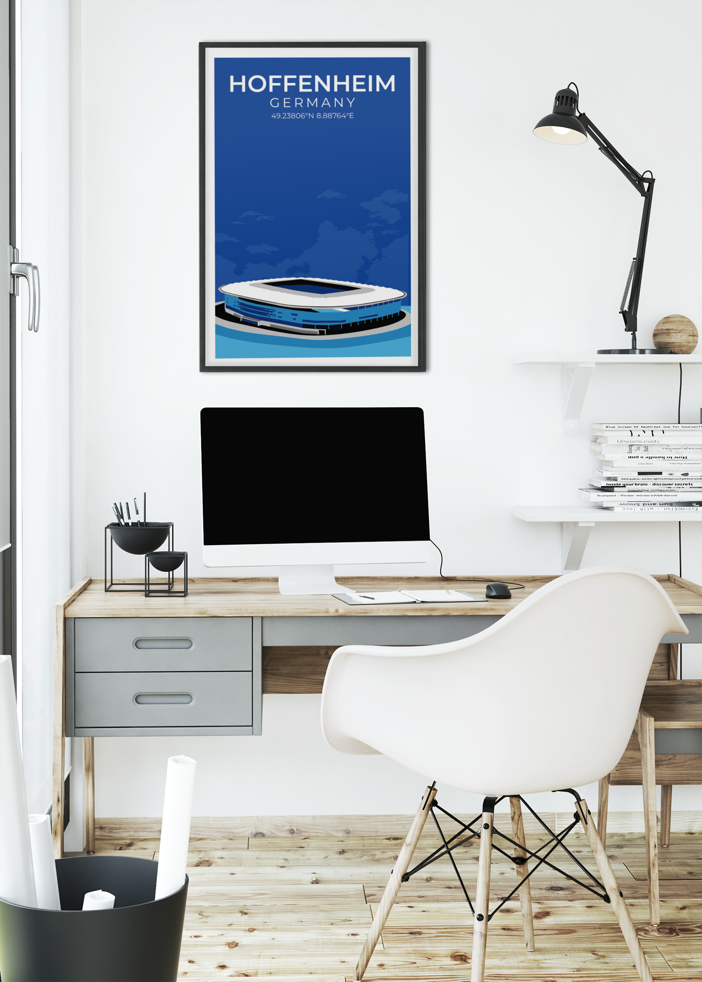 Stadion Illustration Poster Hoffenheim