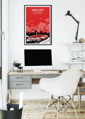 Stadion Illustration Poster Erfurt