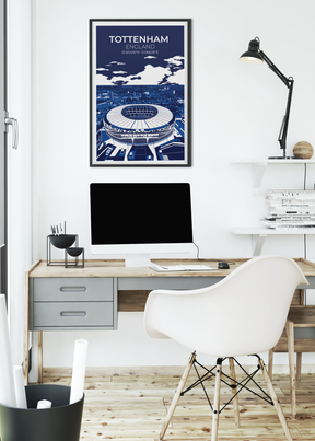Stadion Illustration Poster Tottenham