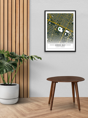 Football Stadion Map Poster Green Bay