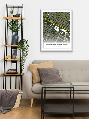 Football Stadion Map Poster Green Bay