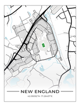 Football Stadion Map Poster New England